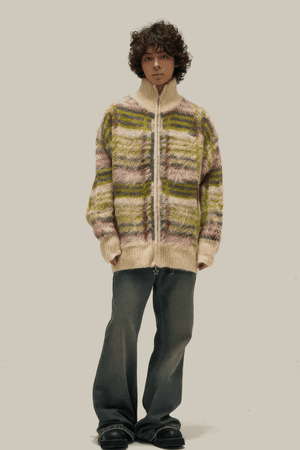 Winter Vintage American Knit Cardigan for Men – Loose & Relaxed - 4inme