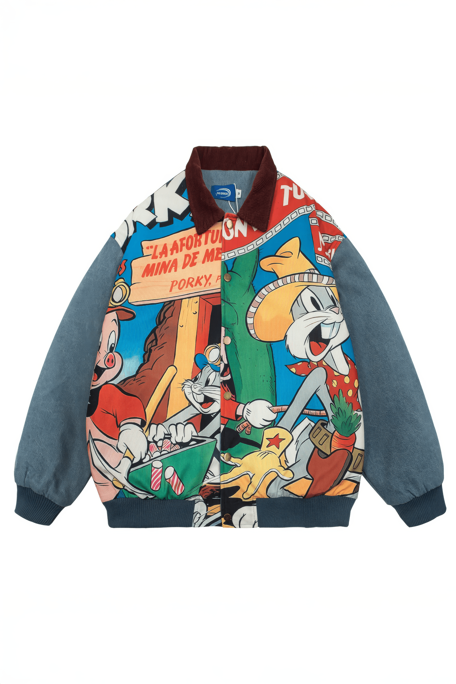 Winter Vintage American Pattern Loose Fit Cotton Jacket - 4inme