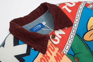 Winter Vintage American Pattern Loose Fit Cotton Jacket - 4inme