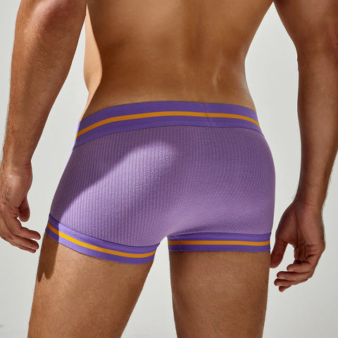 Men's Cotton Boxer Briefs - 3 Pack, Breathable & Solid Colors
