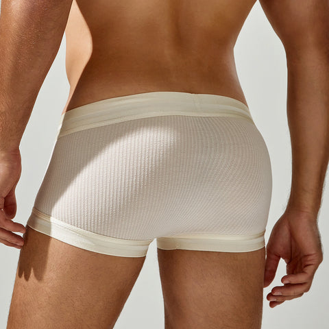Men's Cotton Boxer Briefs - 3 Pack, Breathable & Solid Colors