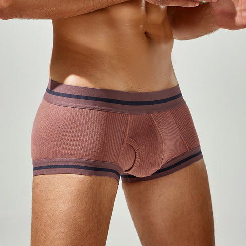 Men's Cotton Boxer Briefs - 3 Pack, Breathable & Solid Colors