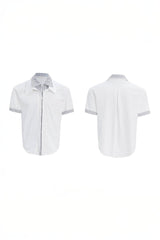 Deconstructed Stripe Shirt - Colorblock Layered Designer Top - 4inme