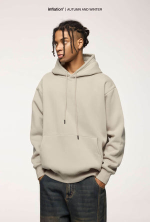 American Style Solid Color 350g Fleece Hoodie - 4inme