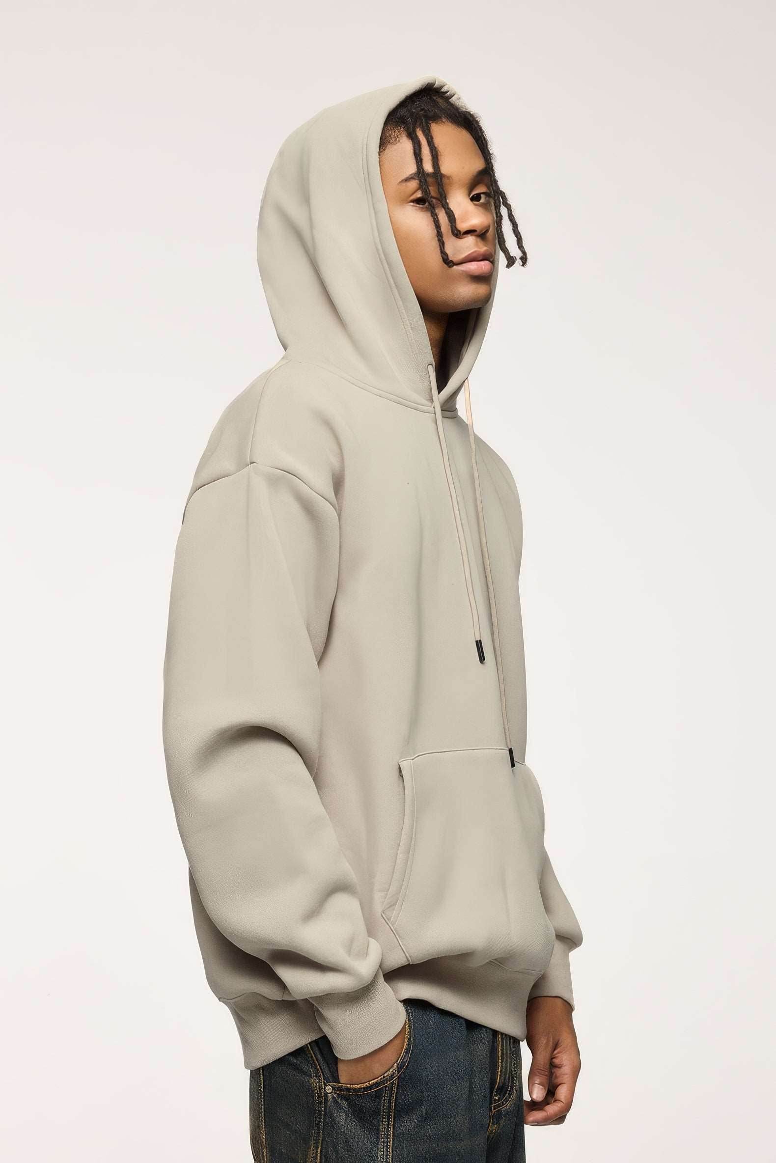 American Style Solid Color 350g Fleece Hoodie - 4inme
