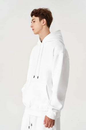 American Style Solid Color 350g Fleece Hoodie - 4inme