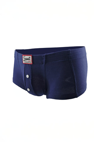 Men's Ribbed Boxer Briefs 3-Pack - Breathable Cotton Solid Color Underwear Set - 4inme