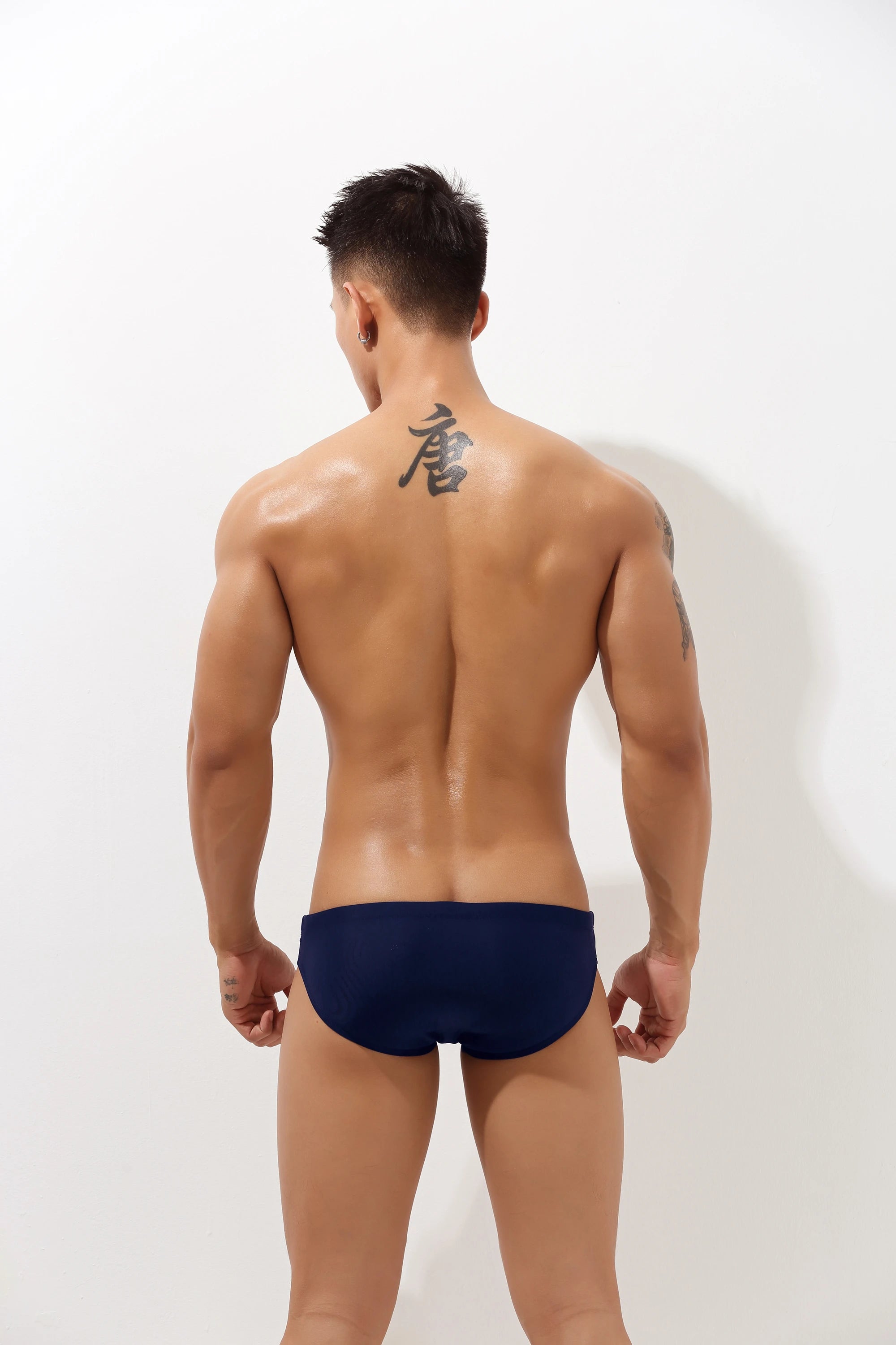 Sexy Low-Rise Swim Briefs for Men with Hollow Design - 4inme