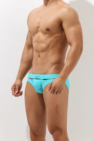 Sexy Low-Rise Swim Briefs for Men with Hollow Design - 4inme