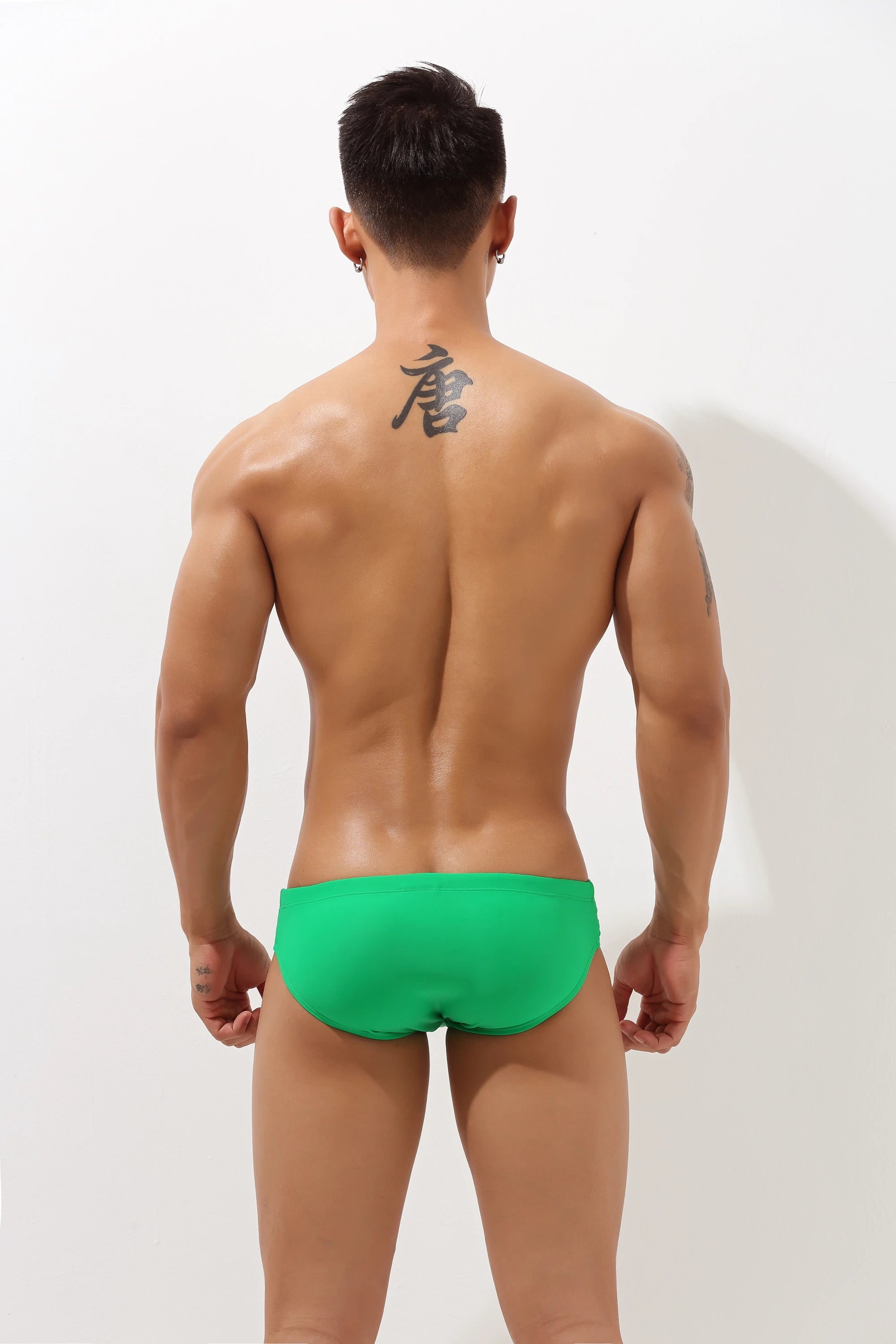Sexy Low-Rise Swim Briefs for Men with Hollow Design - 4inme