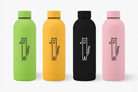 FluidCat Insulated Mug – Cute & Large Capacity（500ML） - 4inme
