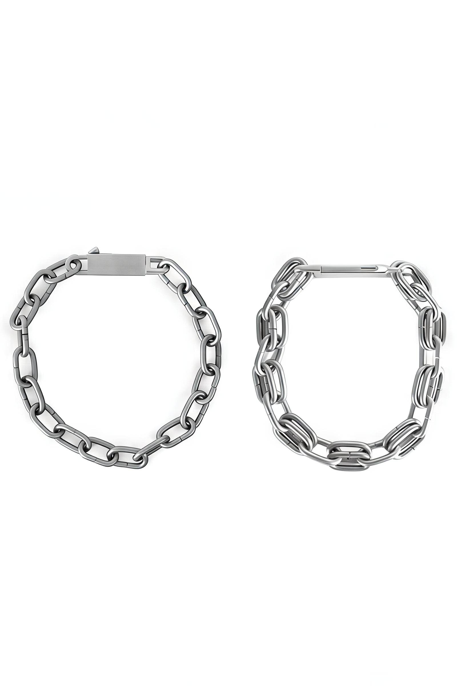 Chunky Metal Chain Necklace - Industrial Unisex Statement Piece - 4inme