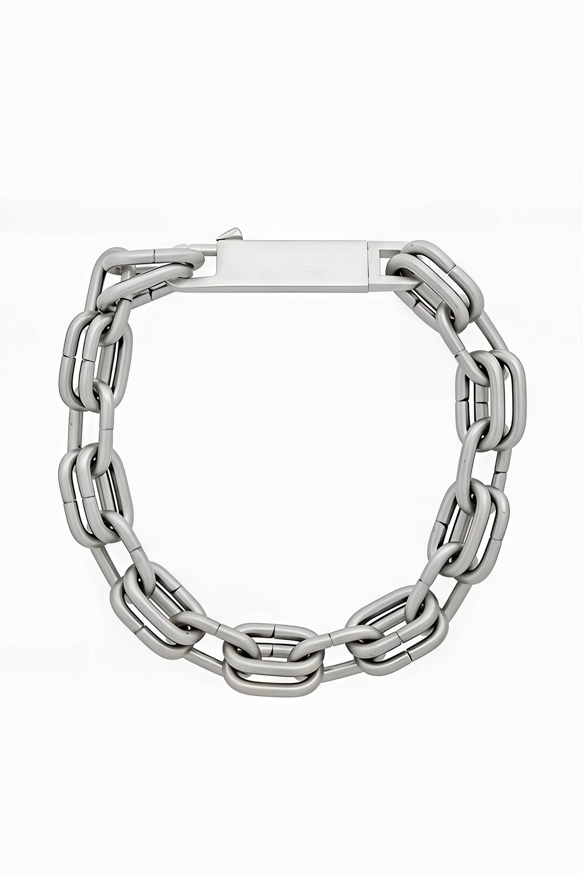 Chunky Metal Chain Necklace - Industrial Unisex Statement Piece - 4inme