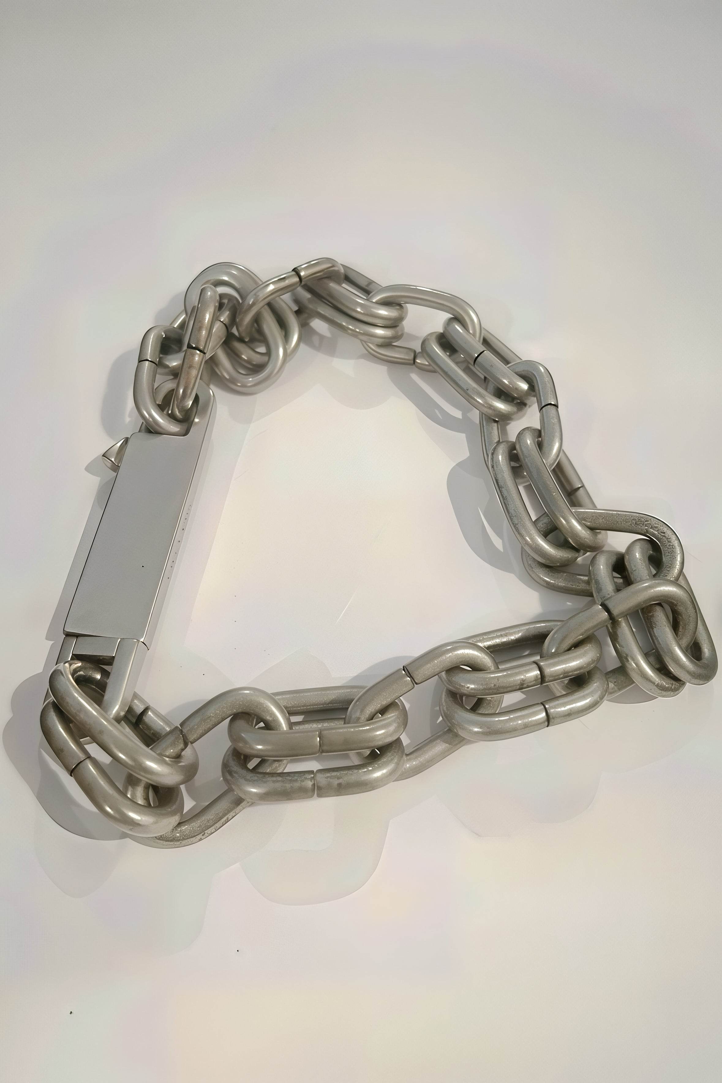 Chunky Metal Chain Necklace - Industrial Unisex Statement Piece - 4inme