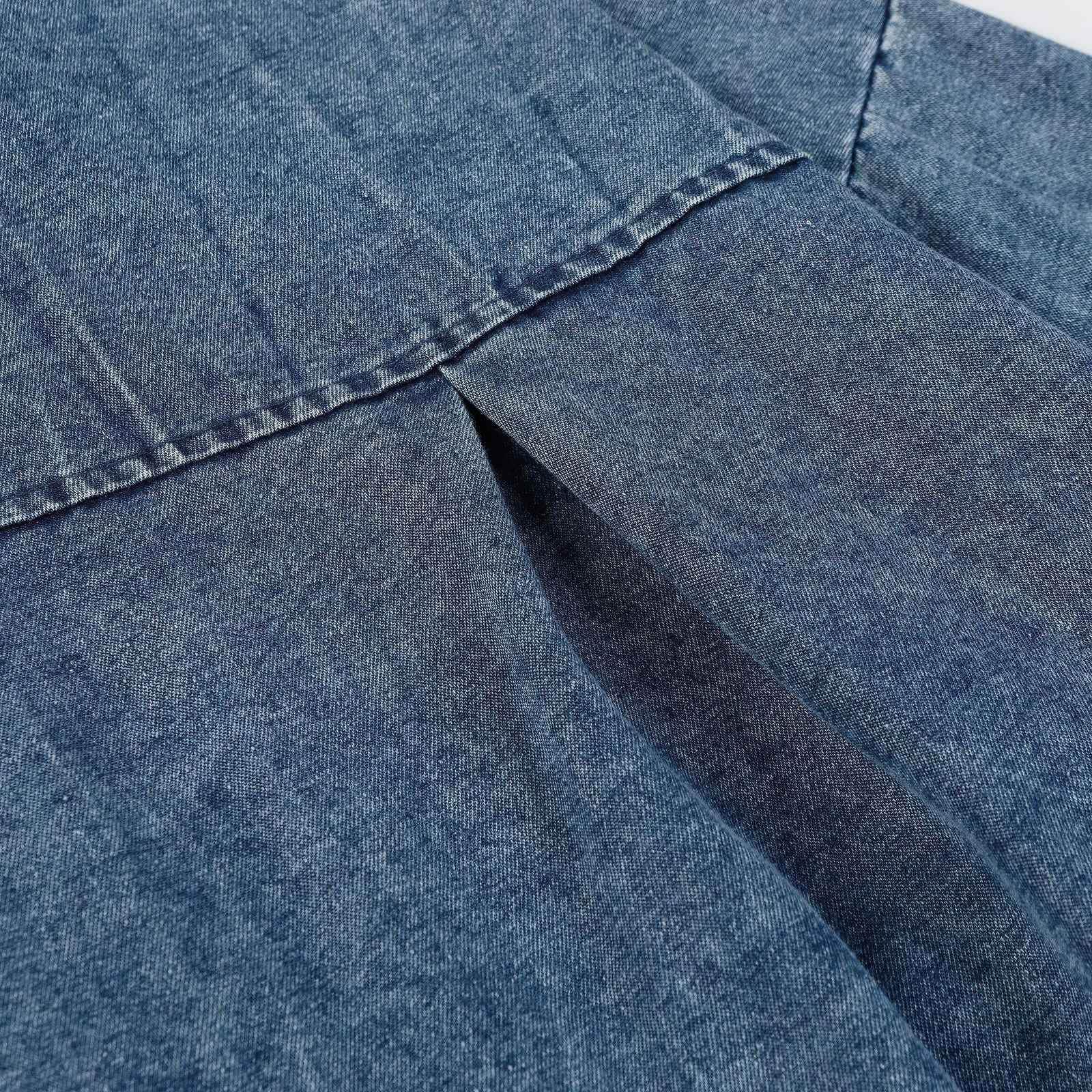 Corduroy & Denim Cartoon Patch Shirt - Unisex Oversized Street Style - 4inme