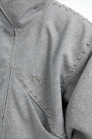 Doberman Dog Hooded Jacket with Rivet Accents - 4inme