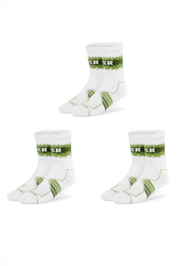 Elite Basketball Socks - High-Cut Terry Cushion Performance Crew Socks - 4inme