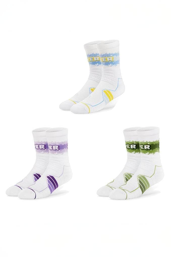 Elite Basketball Socks - High-Cut Terry Cushion Performance Crew Socks - 4inme