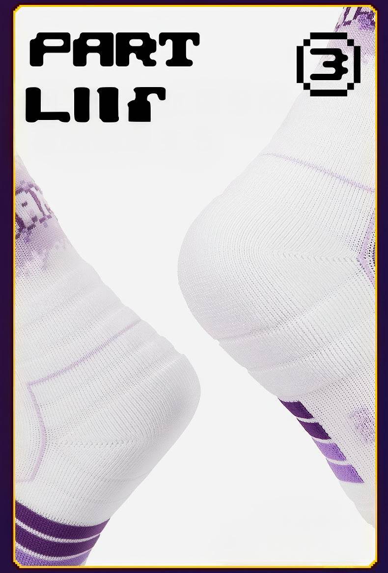 Elite Basketball Socks - High-Cut Terry Cushion Performance Crew Socks - 4inme