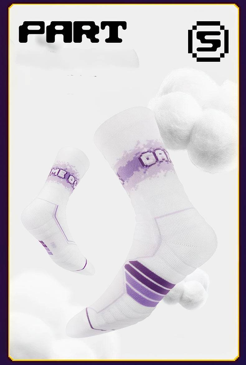 Elite Basketball Socks - High-Cut Terry Cushion Performance Crew Socks - 4inme