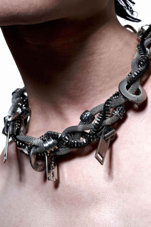 Heavy-Duty Multi-Wear Metal Mechanic Necklace - Futuristic Design - 4inme