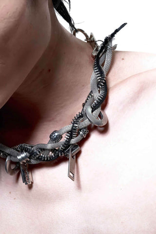 Heavy-Duty Multi-Wear Metal Mechanic Necklace - Futuristic Design - 4inme
