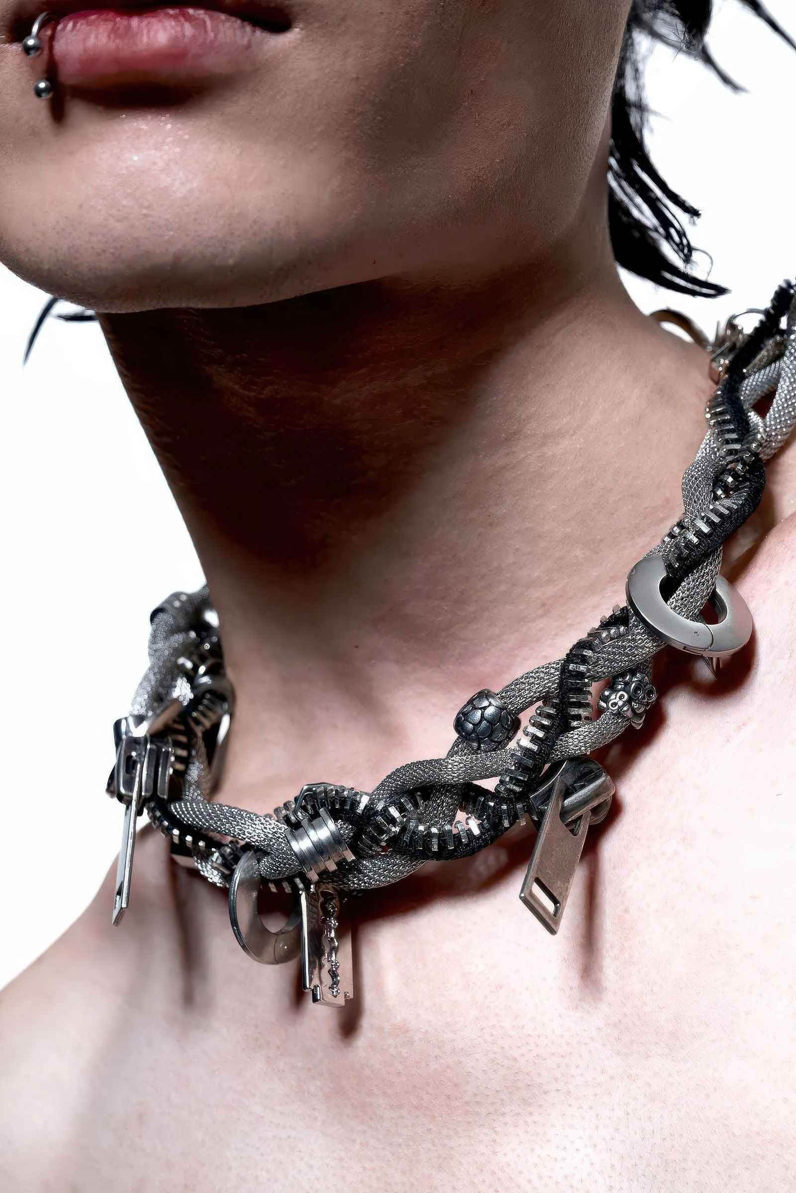 Heavy-Duty Multi-Wear Metal Mechanic Necklace - Futuristic Design - 4inme