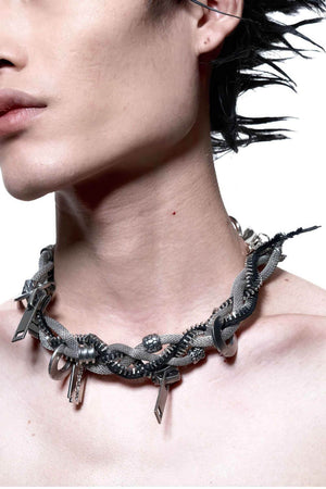Heavy-Duty Multi-Wear Metal Mechanic Necklace - Futuristic Design - 4inme