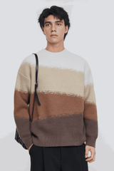 Heavy Knit Colorblock Sweater - 4inme