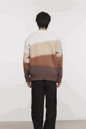 Heavy Knit Colorblock Sweater - 4inme
