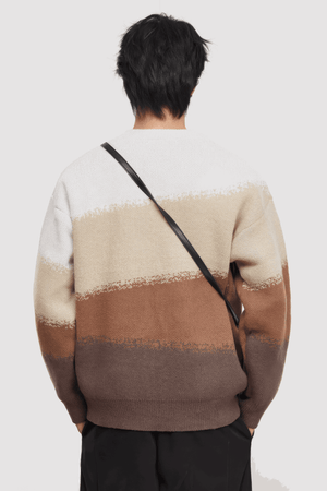 Heavy Knit Colorblock Sweater - 4inme