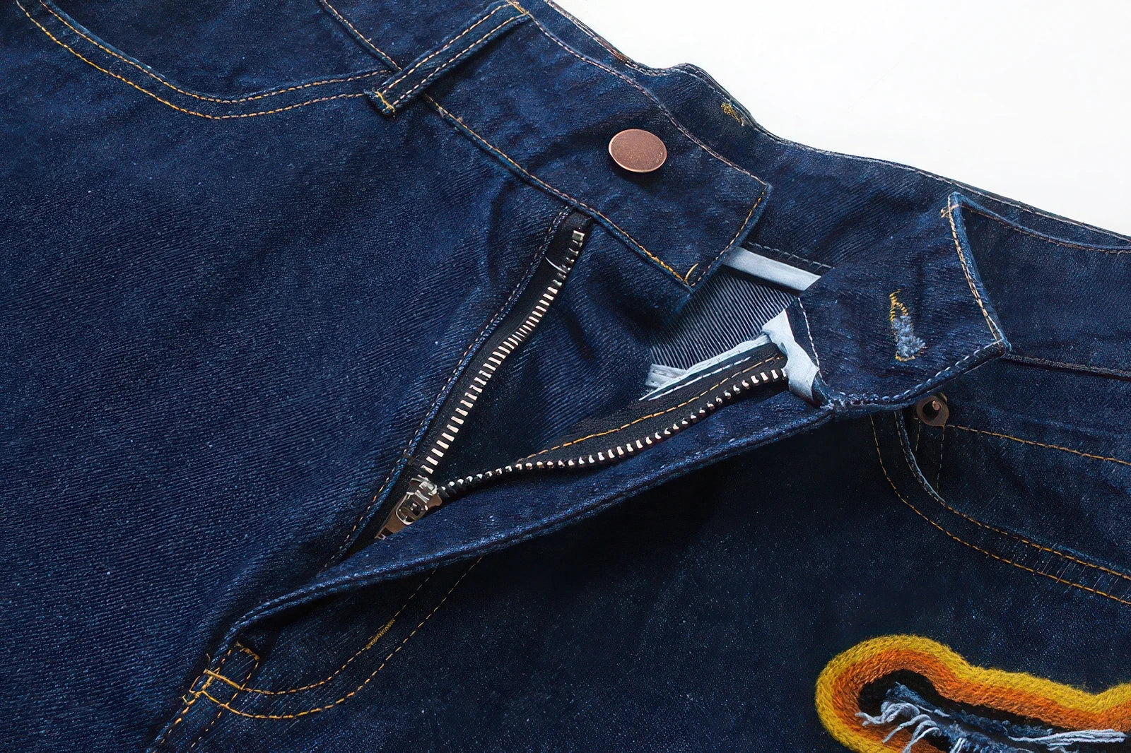 Flame Burnout Distressed Denim Shorts – Bold, Streetwear-Inspired Design - 4inme