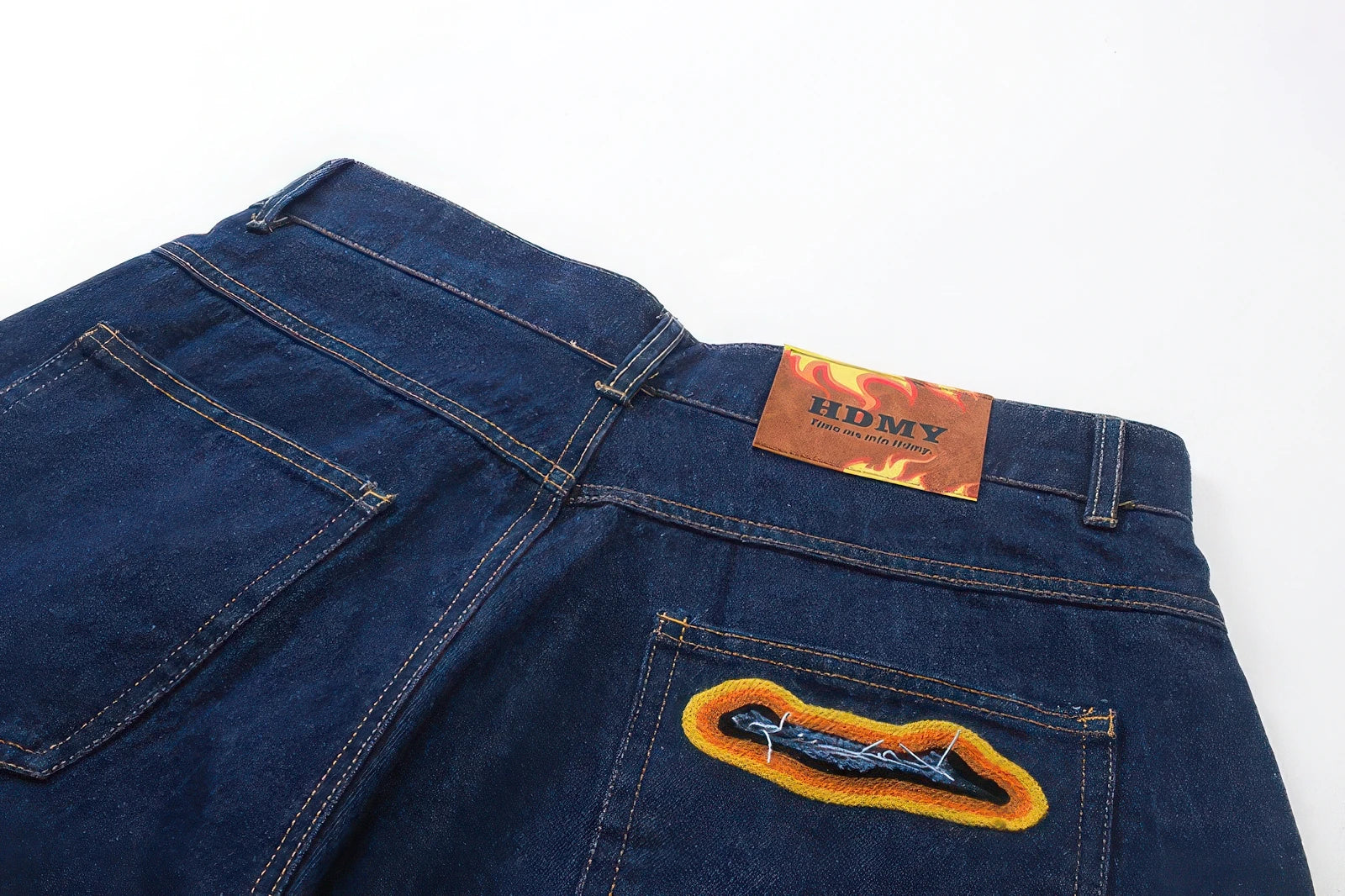 Flame Burnout Distressed Denim Shorts – Bold, Streetwear-Inspired Design - 4inme