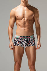 Men’s Cherry Oil Painting Print Boxer Shorts – Soft, Quick-Dry & Breathable - 4inme