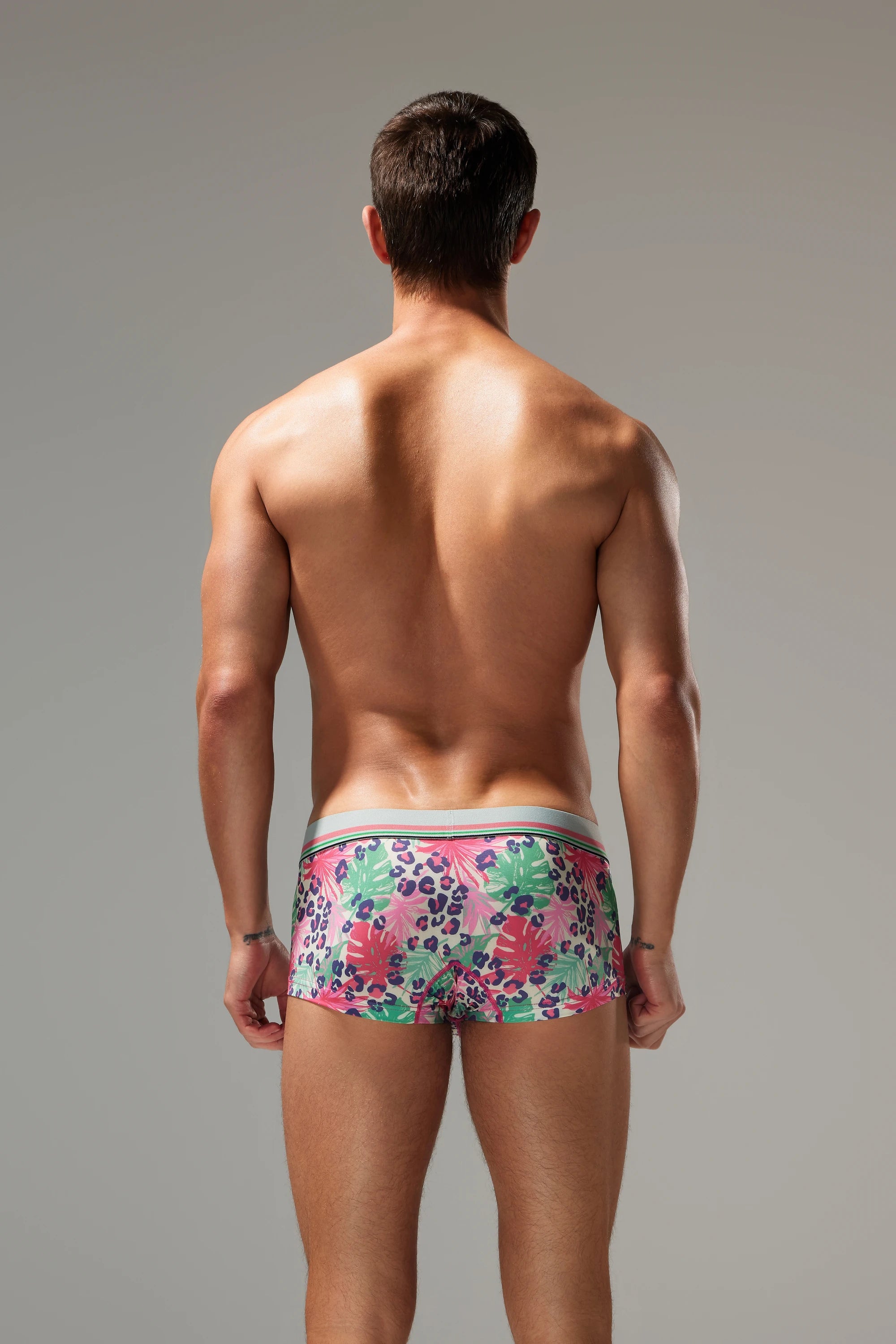 Men’s Cherry Oil Painting Print Boxer Shorts – Soft, Quick-Dry & Breathable - 4inme