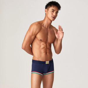 Men’s Cotton Boxer Briefs – Solid Color Streetwear Style - 4inme