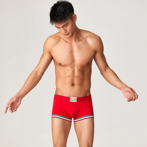 Men’s Cotton Boxer Briefs – Solid Color Streetwear Style - 4inme