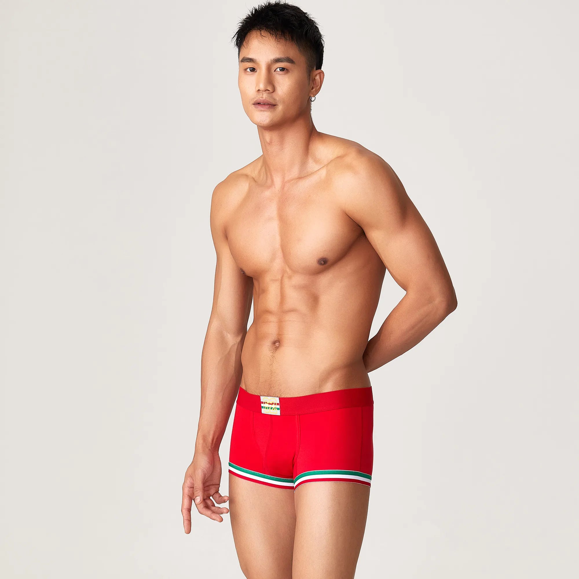 Men’s Cotton Boxer Briefs – Solid Color Streetwear Style - 4inme