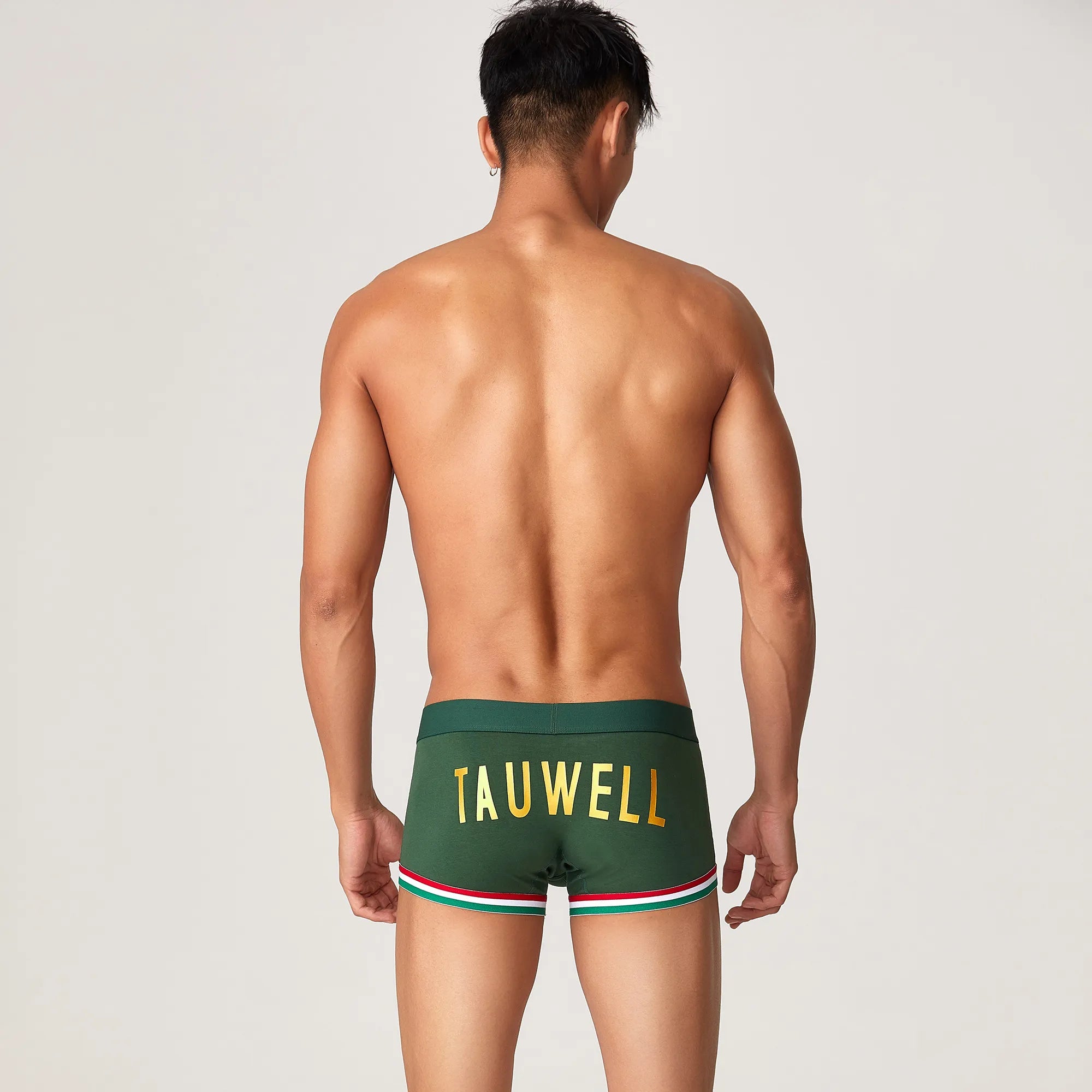 Men’s Cotton Boxer Briefs – Solid Color Streetwear Style - 4inme