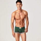 Men’s Cotton Boxer Briefs – Solid Color Streetwear Style - 4inme