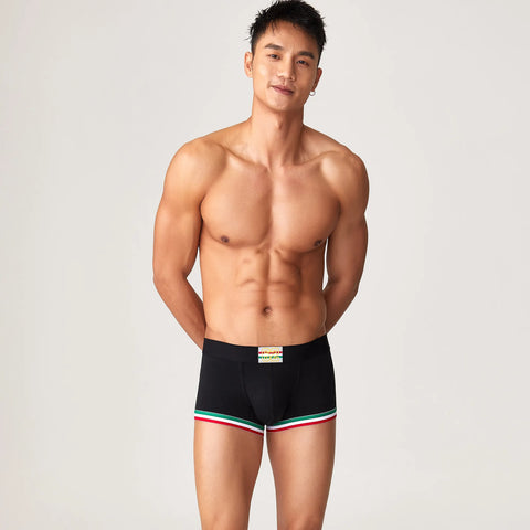 Men’s Cotton Boxer Briefs  3-Pack – Solid Color Streetwear Style