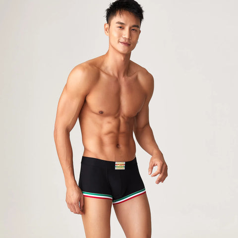 Men’s Cotton Boxer Briefs  3-Pack – Solid Color Streetwear Style