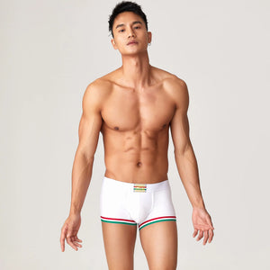 Men’s Cotton Boxer Briefs – Solid Color Streetwear Style - 4inme