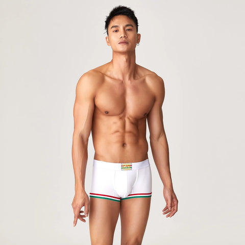 Men’s Cotton Boxer Briefs  3-Pack – Solid Color Streetwear Style