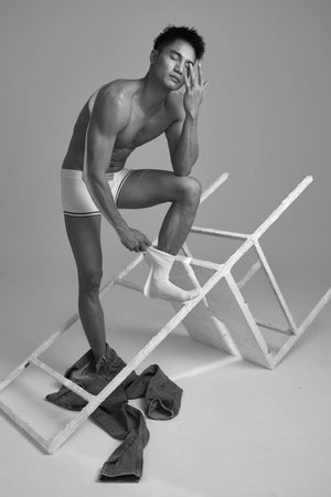 Men’s Cotton Boxer Briefs – Solid Color Streetwear Style - 4inme