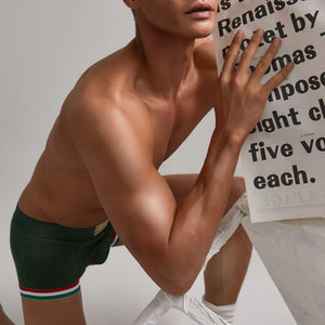 Men’s Cotton Boxer Briefs – Solid Color Streetwear Style - 4inme