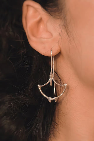 Artisan Manta Ray Dangle Earrings – Unique Ocean Series Design