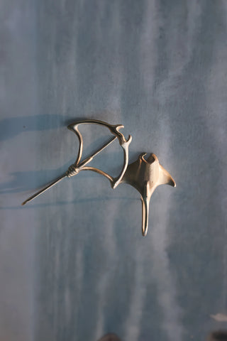 Artisan Manta Ray Dangle Earrings – Unique Ocean Series Design