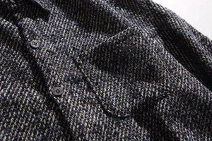 Loose Fit Wool Shirt Jacket for Men – Japanese Retro Style - 4inme