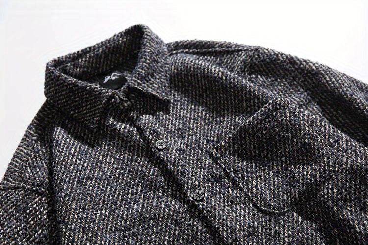 Loose Fit Wool Shirt Jacket for Men – Japanese Retro Style - 4inme